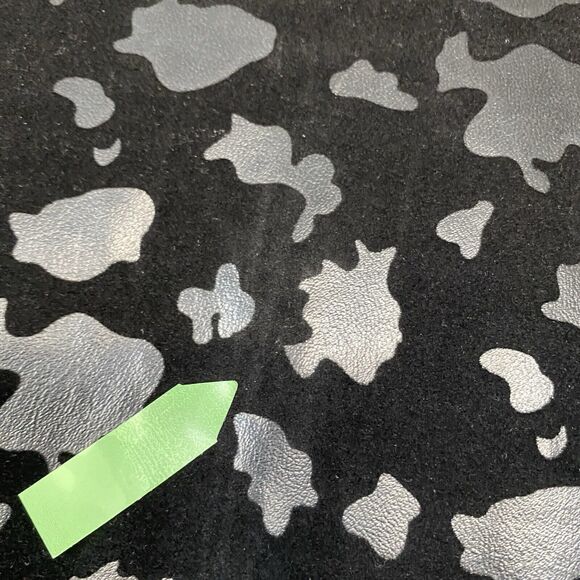 She’s Black Faux Leather Fur Trimmed‎ Jacket Coat cropped Glam Size Junior Small - Picture 10 of 14